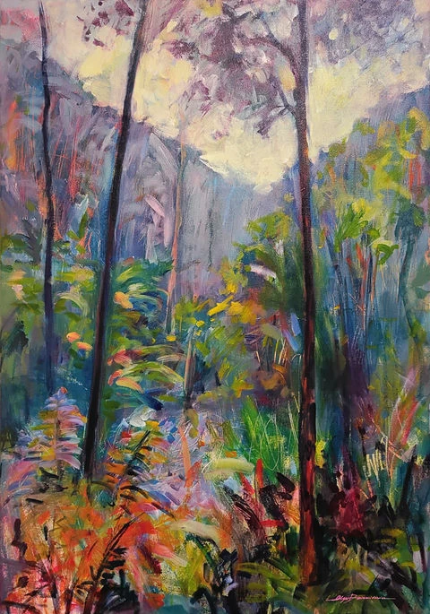 Echoes of the forest_Acrylics on canvas, framed_72x102 cm_$1850