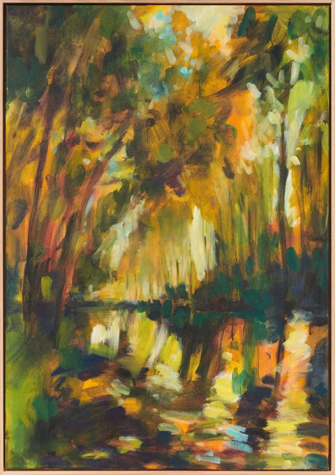 Expressive and colourful landscape painting
